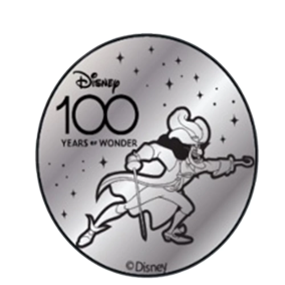 Disney World Pocket Token Coin - Disney100 Years Of Wonder - Captain Hook 3 Disney World Pocket Token Coin - Disney100 Years Of Wonder - Captain Hook