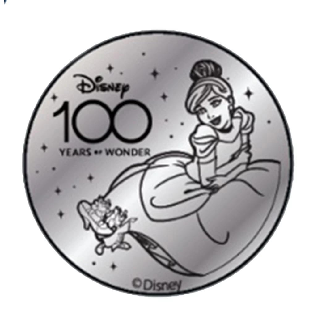 Disney World Pocket Token Coin - Disney100 Years Of Wonder - Cinderella 3 Disney World Pocket Token Coin - Disney100 Years Of Wonder - Cinderella