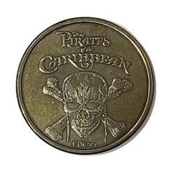 Disney World Pocket Token Coin - Pirates Of The Caribbean - Pirate Mickey - Never Surrender -Boutique Disney Toy Store 101190