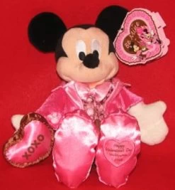 Disney Plush - Mickey Mouse - Valentine's Day 2008 -Boutique Disney Toy Store 12271292b