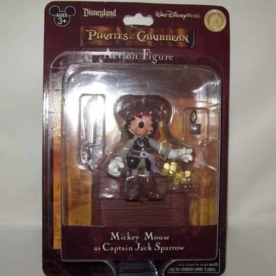 Disney Pirates Of The Caribbean Figurine - Mickey Mouse Jack Sparrow 3 Disney Pirates Of The Caribbean Figurine - Mickey Mouse Jack Sparrow