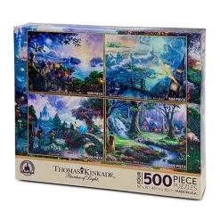 Disney Thomas Kinkade Puzzle Set - Set #1 Pinocchio Cinderella Snow White Peter Pan