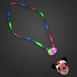 Disney Holiday Lanyard - Christmas Light-Up Santa Mickey - Green -Boutique Disney Toy Store 62784 s3