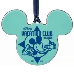 Disney Disc Ornament - Mickey Mouse Ears Icon - Disney Vacation Club Member