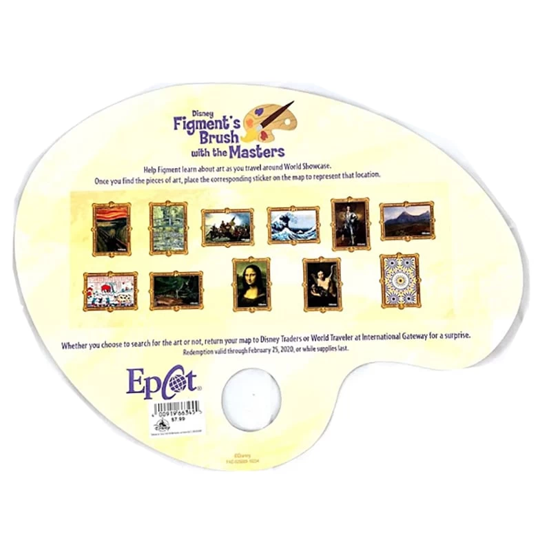 Disney Puzzle W/ Map & Stickers - Figment's Brush With The Masters - Figment Painting 4 Disney Puzzle W/ Map & Stickers - Figment's Brush With The Masters - Figment Painting - Image 2