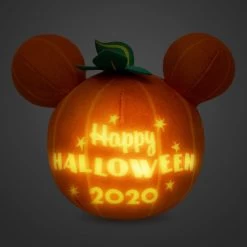 Disney Plush - Trick Or Treat - Mickey Mouse Light-Up Halloween Pumpkin Mini 5'' -Boutique Disney Toy Store 82900 3s