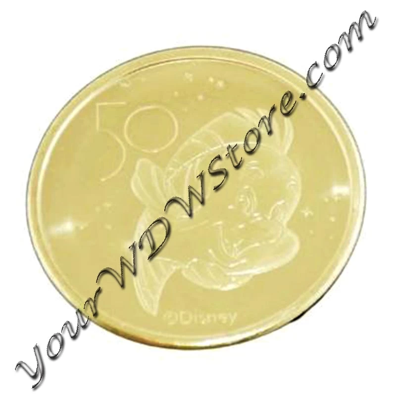 Disney World Pocket Token Coin - Walt Disney World 50th Anniversary - Flounder 3 Disney World Pocket Token Coin - Walt Disney World 50th Anniversary - Flounder