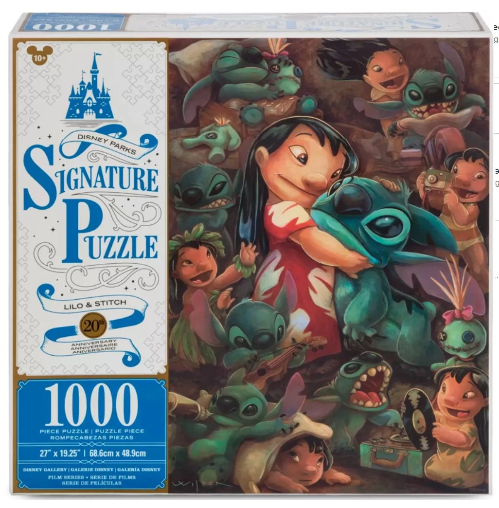 Disney Parks Signature Puzzle - 1000 Pcs - 20th Anniversary - Lilo And Stitch 3 Disney Parks Signature Puzzle - 1000 Pcs - 20th Anniversary - Lilo And Stitch