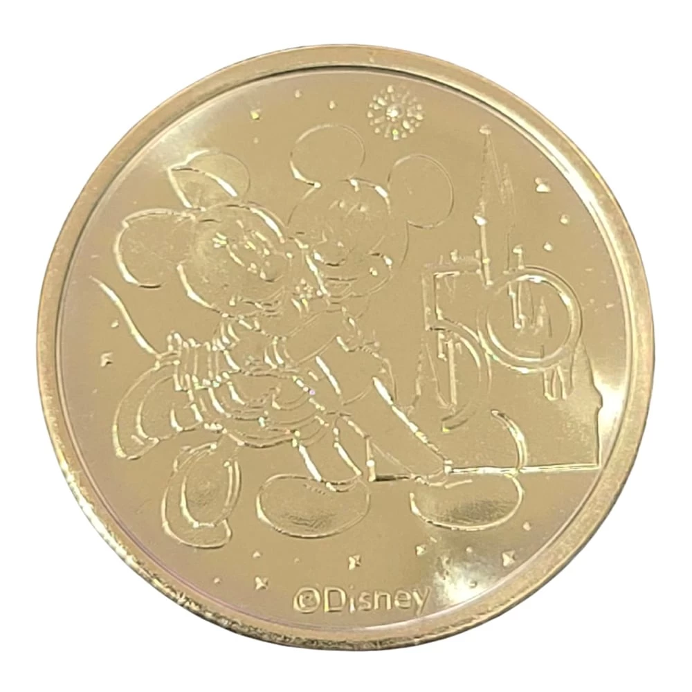 Disney World Pocket Token Coin - Walt Disney World 50th Anniversary - Mickey And Minnie Mouse 3 Disney World Pocket Token Coin - Walt Disney World 50th Anniversary - Mickey And Minnie Mouse