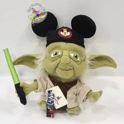 Disney Plush - Star War Jedi Yoda With Mickey Ear Hat And Lightsaber