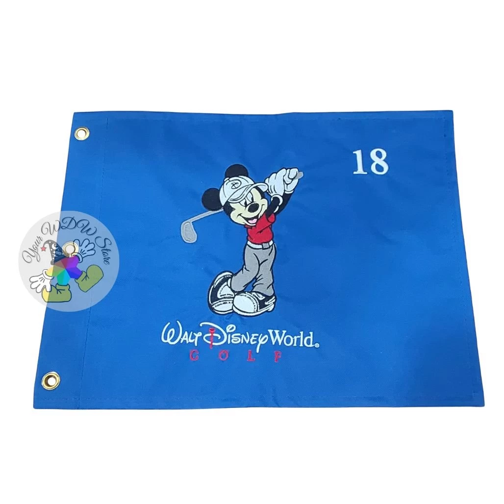 Disney Golf Pin Flag - Mickey Mouse - Walt Disney World Golf Logo - Blue 3 Disney Golf Pin Flag - Mickey Mouse - Walt Disney World Golf Logo - Blue