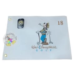 Disney Golf Pin Flag - Goofy - Walt Disney World Golf Logo - White