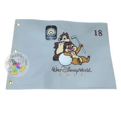 Disney Golf Pin Flag - Chip N Dale - Walt Disney World Golf Logo - Grey